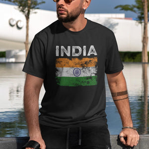 India Flag Distressed - Indian Flag T-Shirt