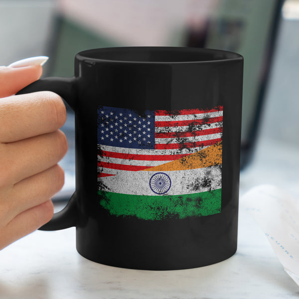 India USA Flag Mug
