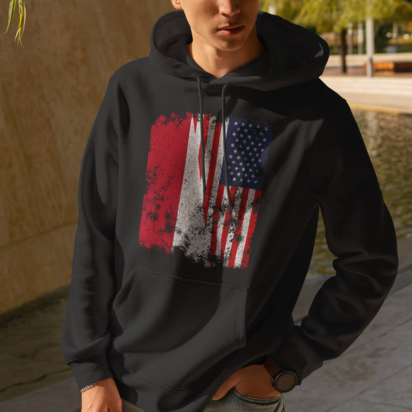 Indonesia USA Flag - Half American Hoodie