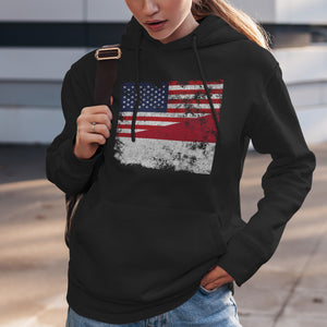Indonesia USA Flag Hoodie