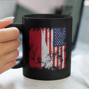 Indonesia USA Flag - Half American Mug