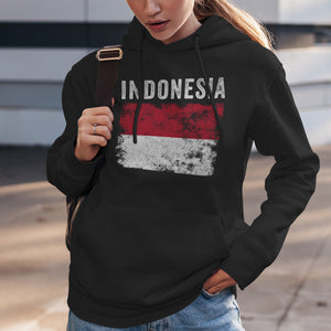 Indonesia Flag Vintage - Indonesian Flag Hoodie