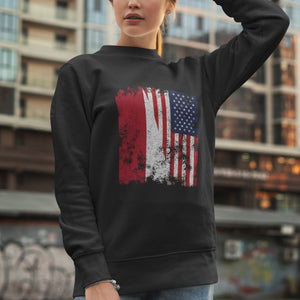 Indonesia USA Flag - Half American Sweatshirt