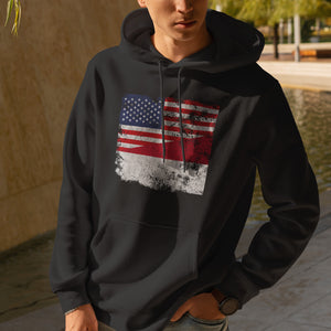 Indonesia USA Flag Hoodie