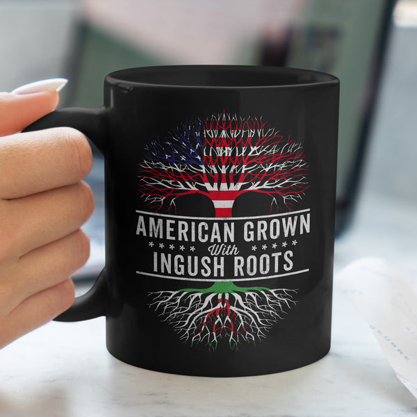 American Grown Ingush Roots Flag Mug