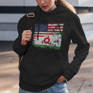 Ingushetia USA Flag Hoodie