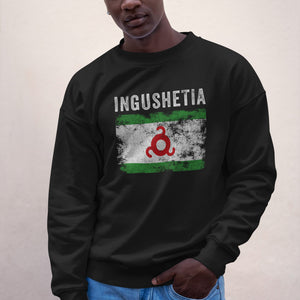 Ingushetia Flag Distressed - Ingush Flag Sweatshirt