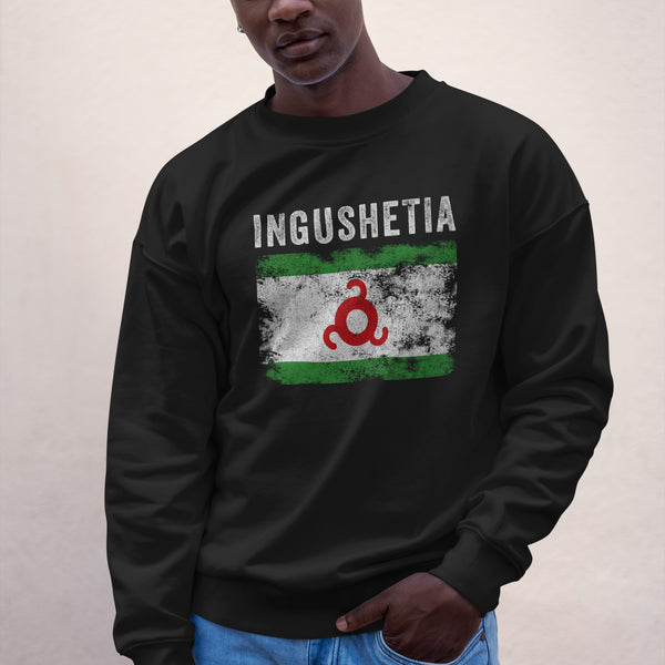 Ingushetia Flag Distressed - Ingush Flag Sweatshirt