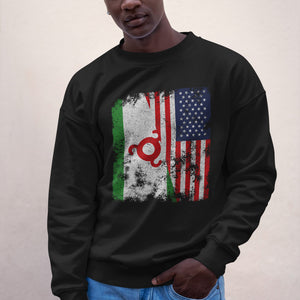 Ingushetia USA Flag - Half American Sweatshirt