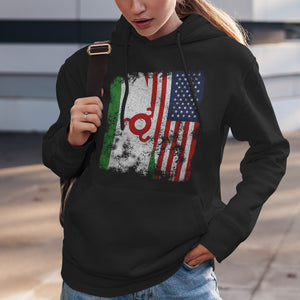 Ingushetia USA Flag - Half American Hoodie