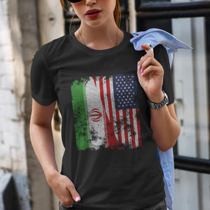 Iran USA Flag - Half American T-Shirt