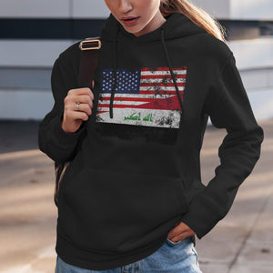 Iraq USA Flag Hoodie