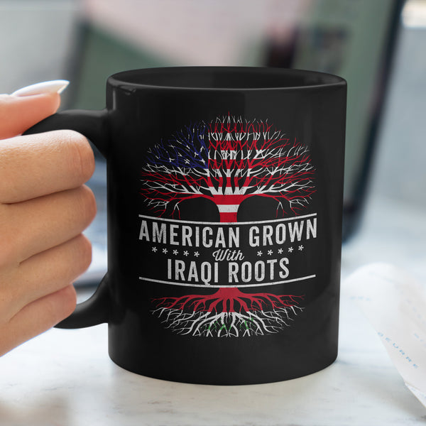 American Grown Iraqi Roots Flag Mug