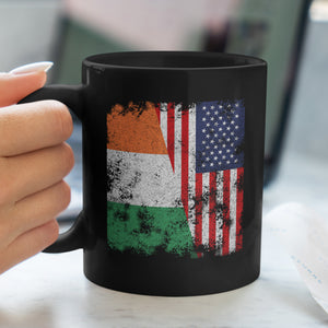Ireland USA Flag - Half American Mug