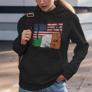 Ireland USA Flag Hoodie