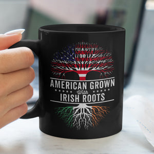 American Grown Irish Roots Flag Mug