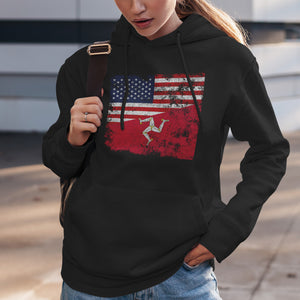 Isle Of Man USA Flag Hoodie