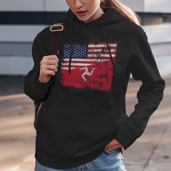 Isle Of Man USA Flag Hoodie