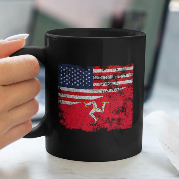 Isle Of Man USA Flag Mug
