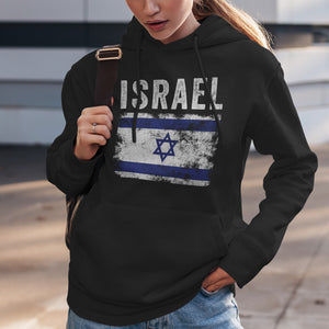 Israel Flag Distressed - Israeli Flag Hoodie