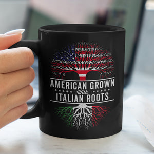 American Grown Italian Roots Flag Mug