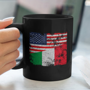 Italy USA Flag Mug