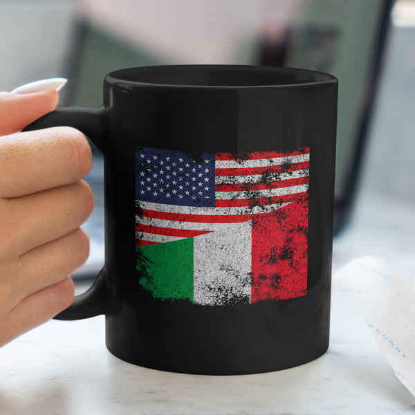 Italy USA Flag Mug