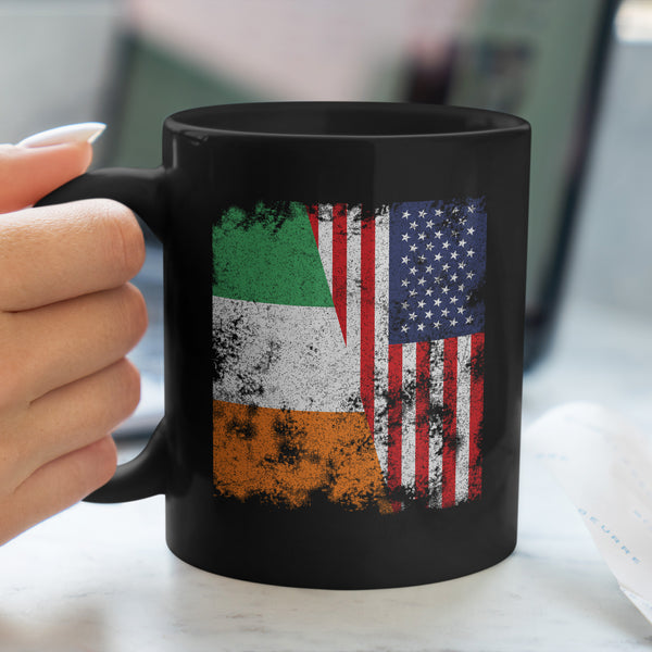 Ivory Coast USA Flag - Half American Mug