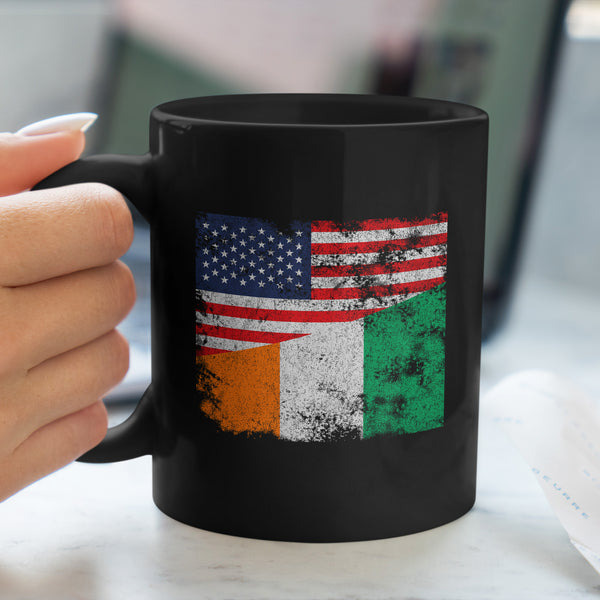 Ivory Coast USA Flag Mug