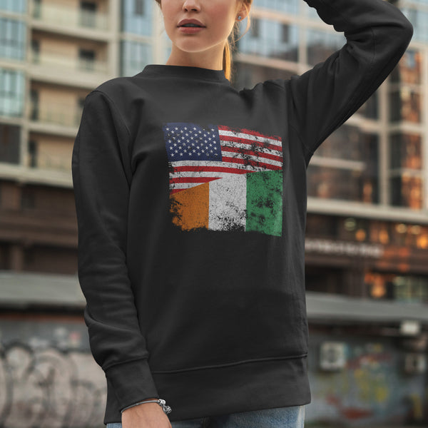 Ivory Coast USA Flag Sweatshirt
