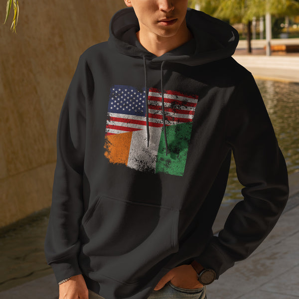 Ivory Coast USA Flag Hoodie