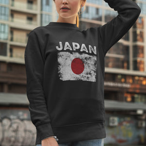 Japan Flag Distressed - Japanese Flag Sweatshirt