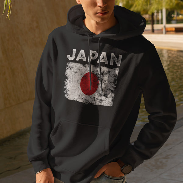 Japan Flag Distressed - Japanese Flag Hoodie