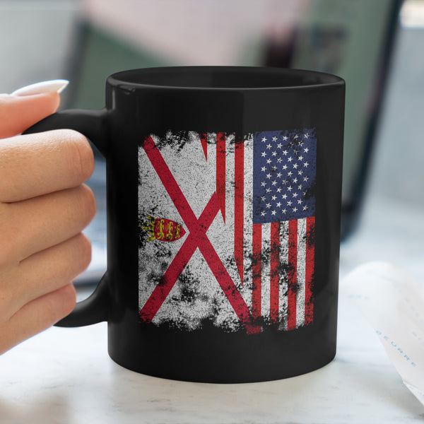 Jersey USA Flag - Half American Mug