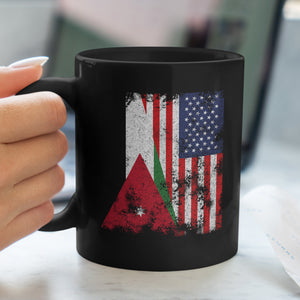 Jordan USA Flag - Half American Mug