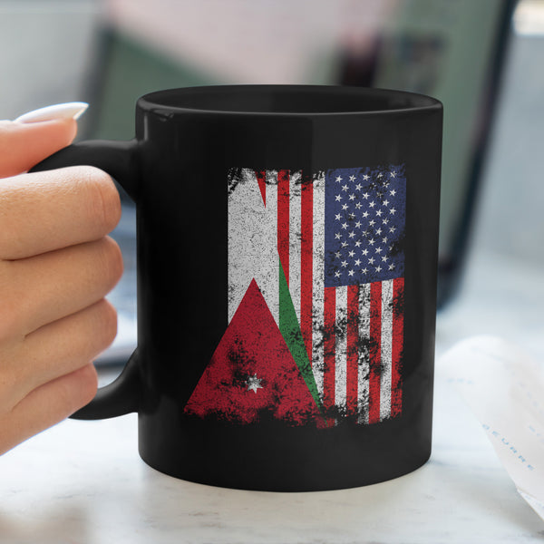 Jordan USA Flag - Half American Mug