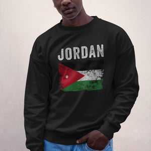 Jordan Flag Distressed - Jordanian Flag Sweatshirt