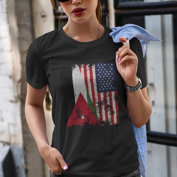 Jordan USA Flag - Half American T-Shirt