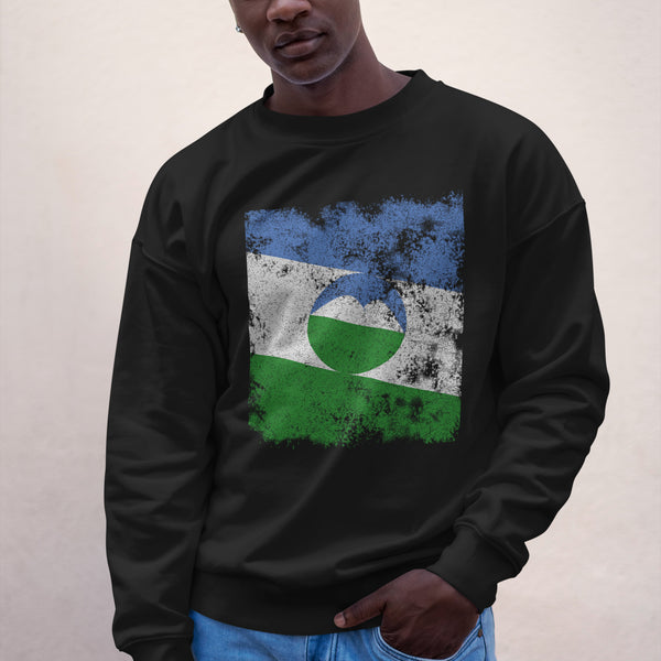 Kabardino Balkaria Flag Sweatshirt Black / S