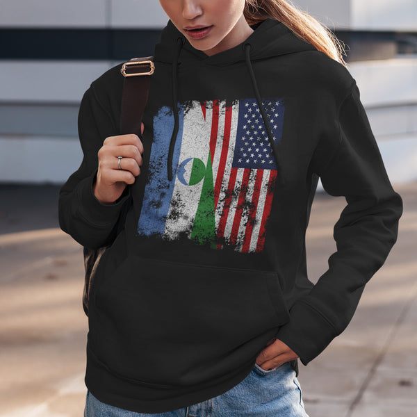 Kabardino Balkaria USA Flag Hoodie