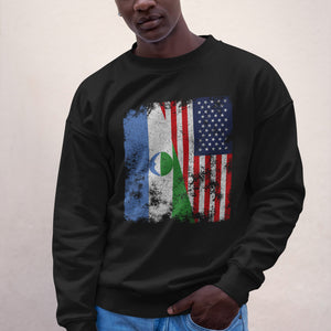 Kabardino Balkaria USA Flag Sweatshirt