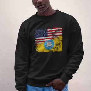 Kalmykia USA Flag Sweatshirt