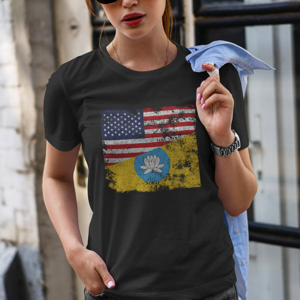 Kalmykia USA Flag T-Shirt