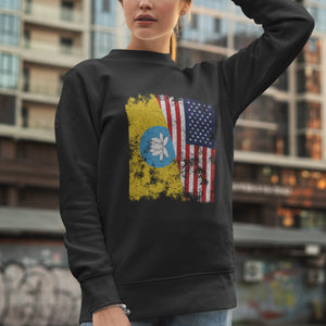 Kalmykia USA Flag - Half American Sweatshirt