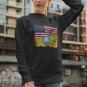 Kalmykia USA Flag Sweatshirt
