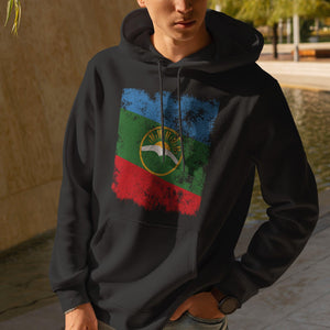 Karachay Cherkessia Flag Hoodie Black / S