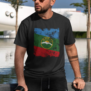 Karachay Cherkessia Flag T-Shirt Black / S