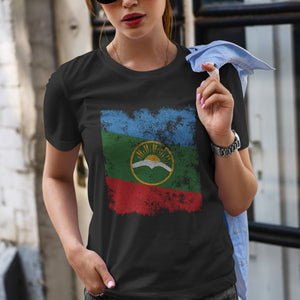 Karachay Cherkessia Flag T-Shirt Black / S
