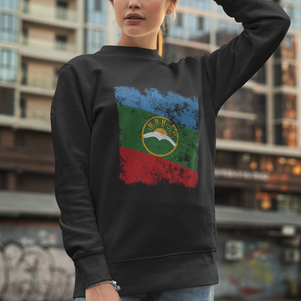 Karachay Cherkessia Flag Sweatshirt Black / S