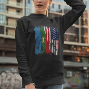 Karachay Cherkessia USA Flag Sweatshirt